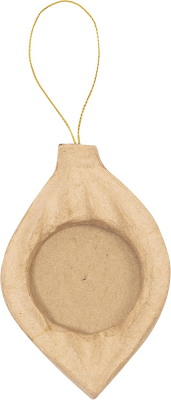Clairefontaine Décopatch NO055C - Tannenbaumkugel Rahmen lang zum Aufhängen, 0,5x7x11 cm, Pappmache, 1 Stück
