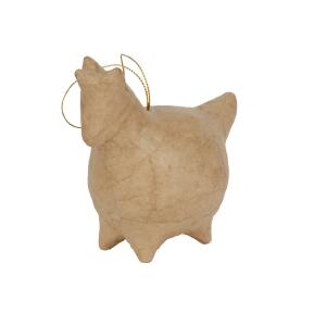 Clairefontaine Décopatch NO045C - Tannenbaumkugel aus Pappmaché, Einhorn zum Aufhängen 11cm, 1 Stück
