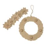 Clairefontaine Décopatch HD067C - Blumenkranz aus Pappmaché, Durchmesser 29cm, 1 Stück