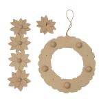 Clairefontaine Décopatch HD067C - Blumenkranz aus Pappmaché, Durchmesser 29cm, 1 Stück