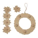 Clairefontaine Décopatch HD067C - Blumenkranz aus Pappmaché, Durchmesser 29cm, 1 Stück