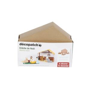Clairefontaine Décopatch NO053c - Weihnachtskrippe aus Pappmaché, mit Figuren, ideal als Weihnachtsdeko, 1 Pack