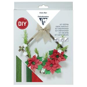 Clairefontaine Clairefontaine 97708C – ein Set Kreppe, Weihnachtskranz, 20,5 x 1,5 x 30 cm