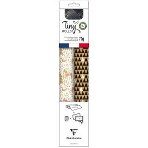 Clairefontaine TinyRoll 2Rl 5x0,35+Band kraft w/sw