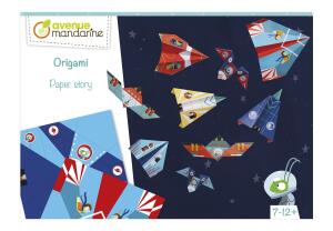 Clairefontaine Avenue Mandarine KC126C- Kreativbox, Origami Flugzeuge/Raketen, 1 Box