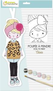 Clairefontaine Avenue Mandarine PP043C- Puppe zum Bemalen, Olivia, 1 Box