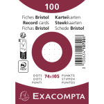 Exacompta Karteikarten A7 dots 100St/Pkg weiss