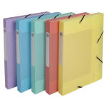 Exacompta Archivbox PP A4 25mm Chrom.Pastel Sort.
