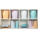 Exacompta Exacompta 45363D ECOBIN Papierkorb Aquarel 15 Liter mit Griffen. Eleganter und robuster Papierkorb und Mülleimer im modernen Design Pastell-Grün