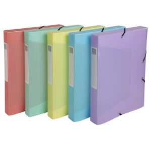 Exacompta Archivbox Cartobox PP A4 40mm Ch.Pastel