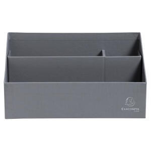Exacompta Exacompta 67961D Briefablage & Sortierbox Aquarel aus extra starkem Karton mit 3 Fächern abgestuft 25x10x14 cm für Briefe in DL und C6 und Stifte Pastellfarbe Koralle Briefablage Ablagekorb Ablagebox