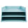 Exacompta Exacompta 13462D Briefablage Aquarel aus extra starkem Karton mit 3 Fächern abgestuft für DIN A4+ Dokumente 35x29x19 cm Pastellfarbe Blau Briefkorb Ablagekorb Ablagebox