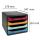 Exacompta Exacompta - 3104249D - BIG-BOX MAIA - Schubladenbox 4 Schubladen für DIN A4+ - Außenmaße: Tiefe: 34,70 x 27,80 x 26,70 cm - schwarz mit Helequin