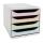 Exacompta Exacompta - 310913D - BIG-BOX Black Office - 4 Schubladen für DIN A4+ - Außenmaße: Tiefe 34,70 x Breite 27,80 x Höhe 26,70 cm - Weiß/Arlequin/Weiß