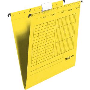 Falken Falken Hängemappe UniReg, 230g/m²-Kraftkarton, seitlich offen, 5er Poly gelb