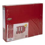 Exacompta Exacompta 918403SE 3er Pack Kunststoff-Ordner. Made in Germany. Kunststoffbezug außen und Papierbezug innen 8 cm breit DIN A4 MAXI rot Ringordner Aktenordner Briefordner Büroordner Plastikordner
