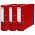 Exacompta Exacompta 918403SE 3er Pack Kunststoff-Ordner. Made in Germany. Kunststoffbezug außen und Papierbezug innen 8 cm breit DIN A4 MAXI rot Ringordner Aktenordner Briefordner Büroordner Plastikordner