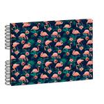 Exacompta Exacompta 16703E FLAMINGO Spiral-Fotoalbum 150 Fotos 50 weiße Seiten Format 32x22 cm glänzend beschichteter Einband pinker Flamingo-Druck FSC®-zertifiziert