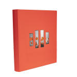 Exacompta Exacompta 16077E Fotobuch MILANO 300 Fotos 60 schwarze Seiten Format 29 x 32 cm Einband aus rotem Papier mit Textileffekt Fenster zur individuellen Gestaltung FSC® zertifiziert