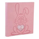 Exacompta Exacompta 16564E Fotoalbum TEDDY RABBIT 300 Fotos 10 x 15 cm 60 weiße Seiten mit Kristallblättern Format 29 x 32 cm Einband aus rosa Strukturpapier Bi-Material-Effekt
