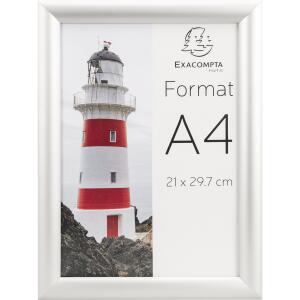 Exacompta Exacompta - Art.-Nr. 8494358D - 1 Wandrahmen aus Aluminium - A4-Format - kann horizontal oder vertikal verwendet werden - Schrauben und Dübel im Lieferumfang enthalten - Alu/Kristall