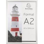 Exacompta Exacompta - Art.-Nr. 8294358D - 1 Wandrahmen aus Aluminium - A2-Format - kann horizontal oder vertikal verwendet werden - Schrauben und Dübel im Lieferumfang enthalten - Alu/Kristall