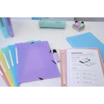 Exacompta Exacompta Schnellhefter mit 3 Klappen, Chromaline, Pastellfarben, Polypropylen, Gelb
