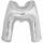 Amscan 9909562 9909562 Silber Buchstabe M SuperShape Folienballon-44, silber