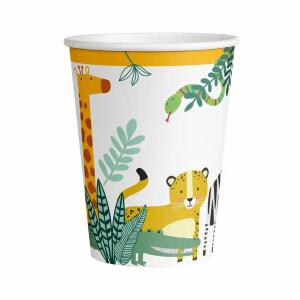 Motivbecher 8ST Get wild AMSCAN 9909350-66 0,25l