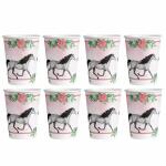 Motivbecher 8ST Beautiful horses AMSCAN 9909875-66 0,25l