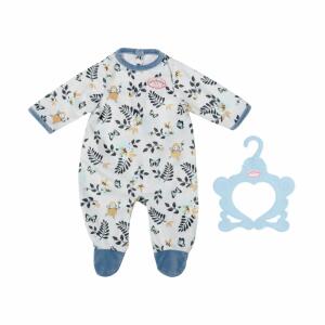 Zapf Creation 706824Baby Annabell Strampler blau Blätter 43cm - Puppenstrampler in weiß blau mit Alloverprint, inkl. Kleiderbügel.