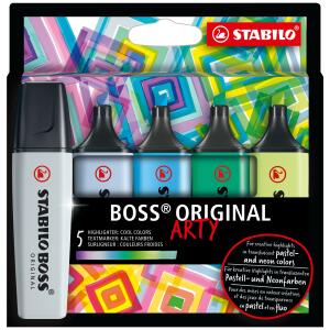 STABILO BOSS ORIGINAL 5er Etui kalte Farben „ARTY"