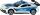 siku 1525, Polizeiauto Chevrolet Corvette ZR1, Polizei-Spielzeug, Metall/Kunststoff, Blau/Weiß, Motorhaube zum Öffnen