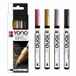Marabu 1240000004001 - YONO Marker Set Metall mit 4...