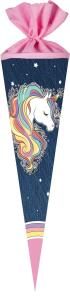 Nestler Schultüte Filzv. 70 cm rund RegenbogMähne