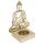 OOTB Goldener Metall-Teelichthalter mit Holzfuss