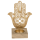 OOTB Goldener Metall-Teelichthalter mit Holzfuss