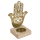 OOTB Goldener Metall-Teelichthalter mit Holzfuss