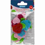 Stylex 46466 - Filz-Herzen und Filz-Blumen, sortiert in...