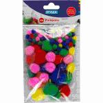 Stylex 46467 - Pompons, 100 flauschige Bällchen...