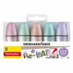 Textmarkeretui Mini 5ST Glitzer Pastell EBERHARD FABER...