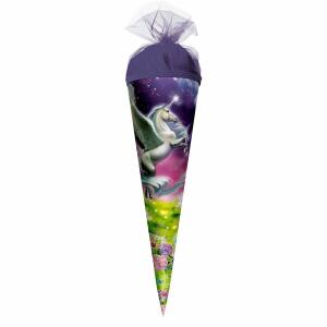 Motiv-Schultüte Magic Pegasus 50cm rund Tüllverschluss