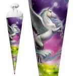 Roth Schultüte 70cm Magic Pegasus Glitter rund Filzverschluss
