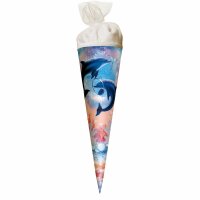 Motiv-Schultüte Delfine 50cm rund Tüllverschluss