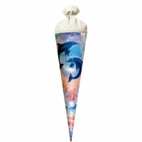 Motiv-Schultüte Delfine 70cm rund Rot(h)-Spitze...