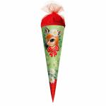 Motiv-Schultüte Reh 50cm rund Tüllverschluss
