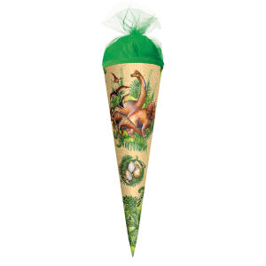 Roth Motiv-Schultüte, Veganosaurus, 22cm, rund, Tüllverschluss