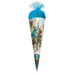 Motiv-Schultüte Ritter 35cm rund Tüllverschluss