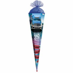 Roth Motiv-Schultüte, Polizei 110, 100 cm, eckig, Rot(h)-Spitze
