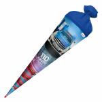 Motiv-Schultüte Polizei 110 70cm rund Rot(h)-Spitze Filzverschluss